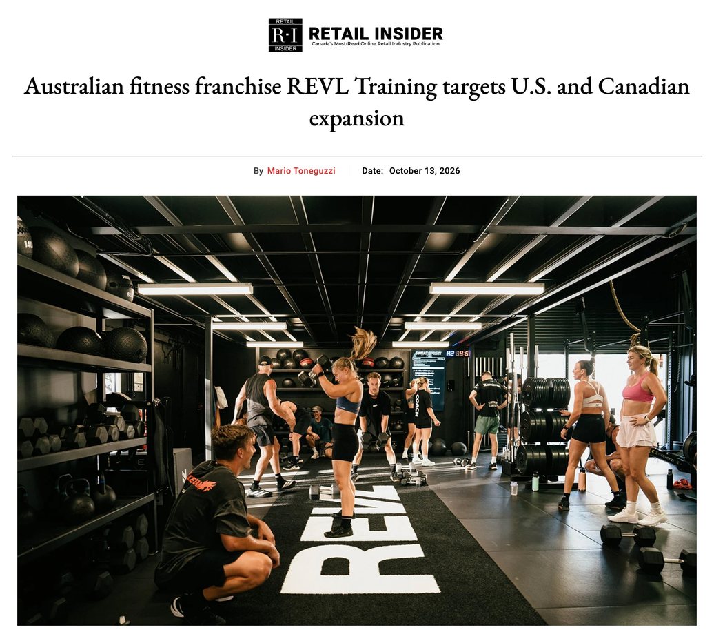 Retail Insider: Australian fitness franchise REVL Training targets U.S. and Canadian expansion